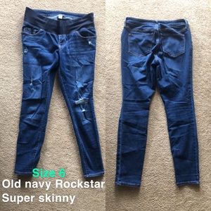 Old navy rockstar maternity jeans